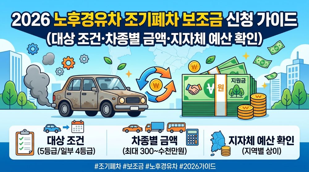 2026 노후경유차 폐차 지원금 신청 가이드