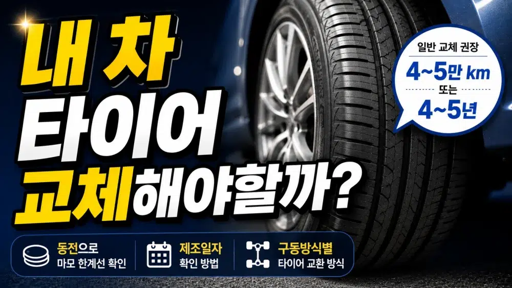 타이어 교체 시기 및 마모 확인 방법