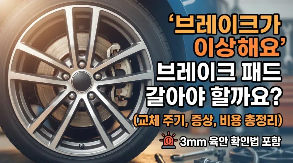 브레이크 패드 교체주기 및 증상, 비용