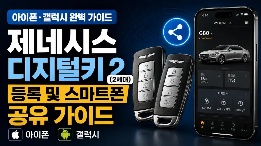 제네시스 디지털키 2세대 등록 방법