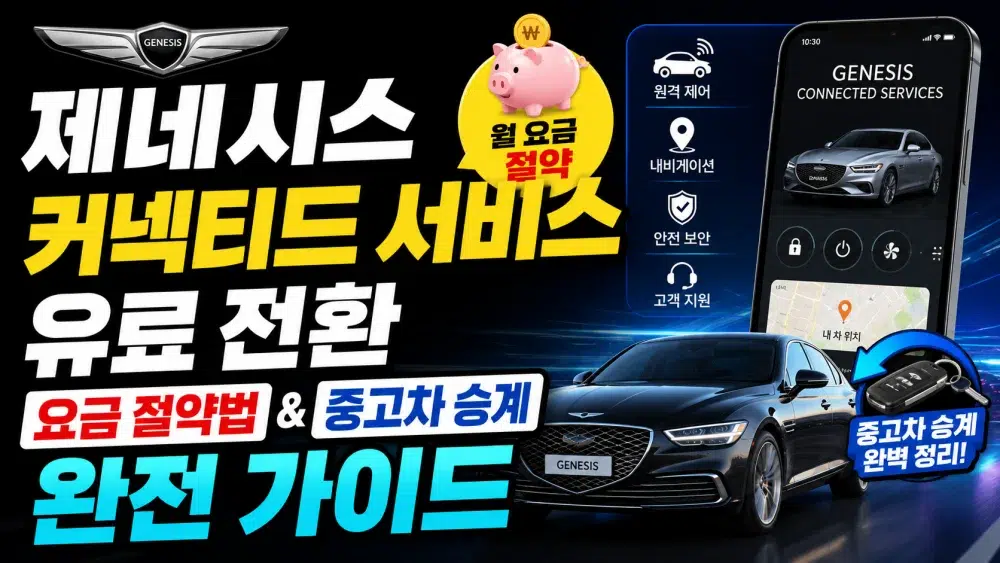 제네시스 커넥티드 서비스 유료전환 가이드