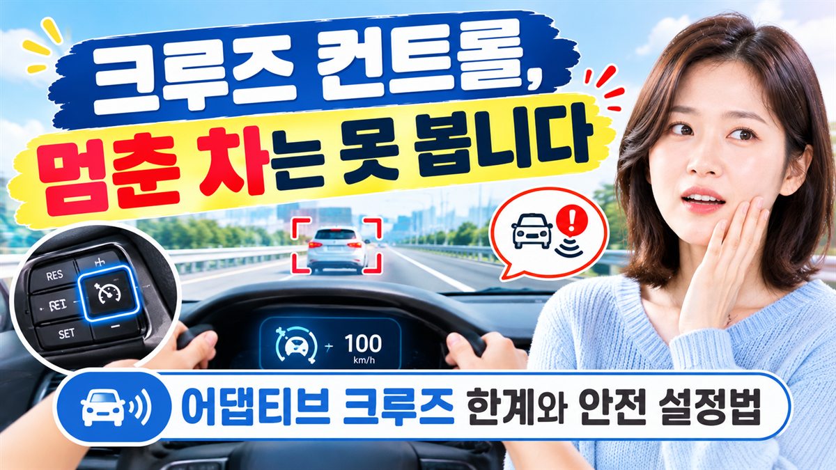 스마트 크루즈 컨트롤 사고 멈춘 차는 못 봅니다 어댑티브 크루즈 한계와 안전 설정법